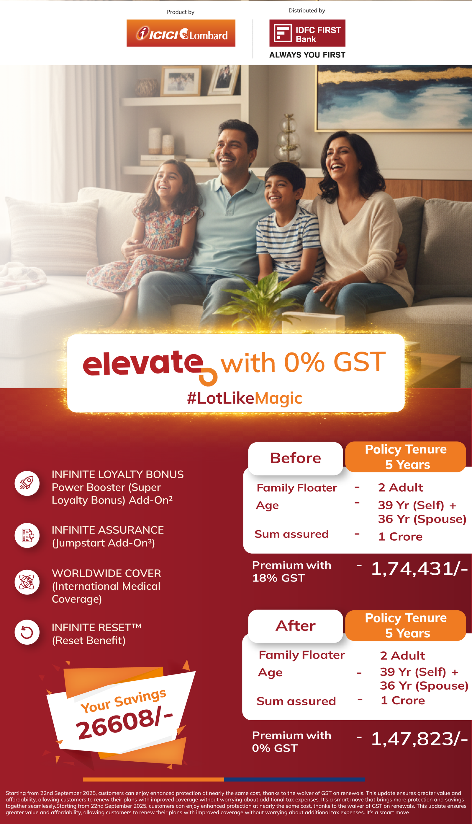 ICICI Lombard five-year tenure emailer